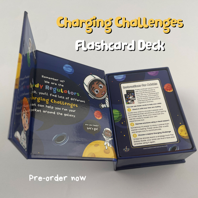 Ready Rocket Charging Challenges Flashcard Deck | Emotional Regulation Cards for Children | Ages 5-12