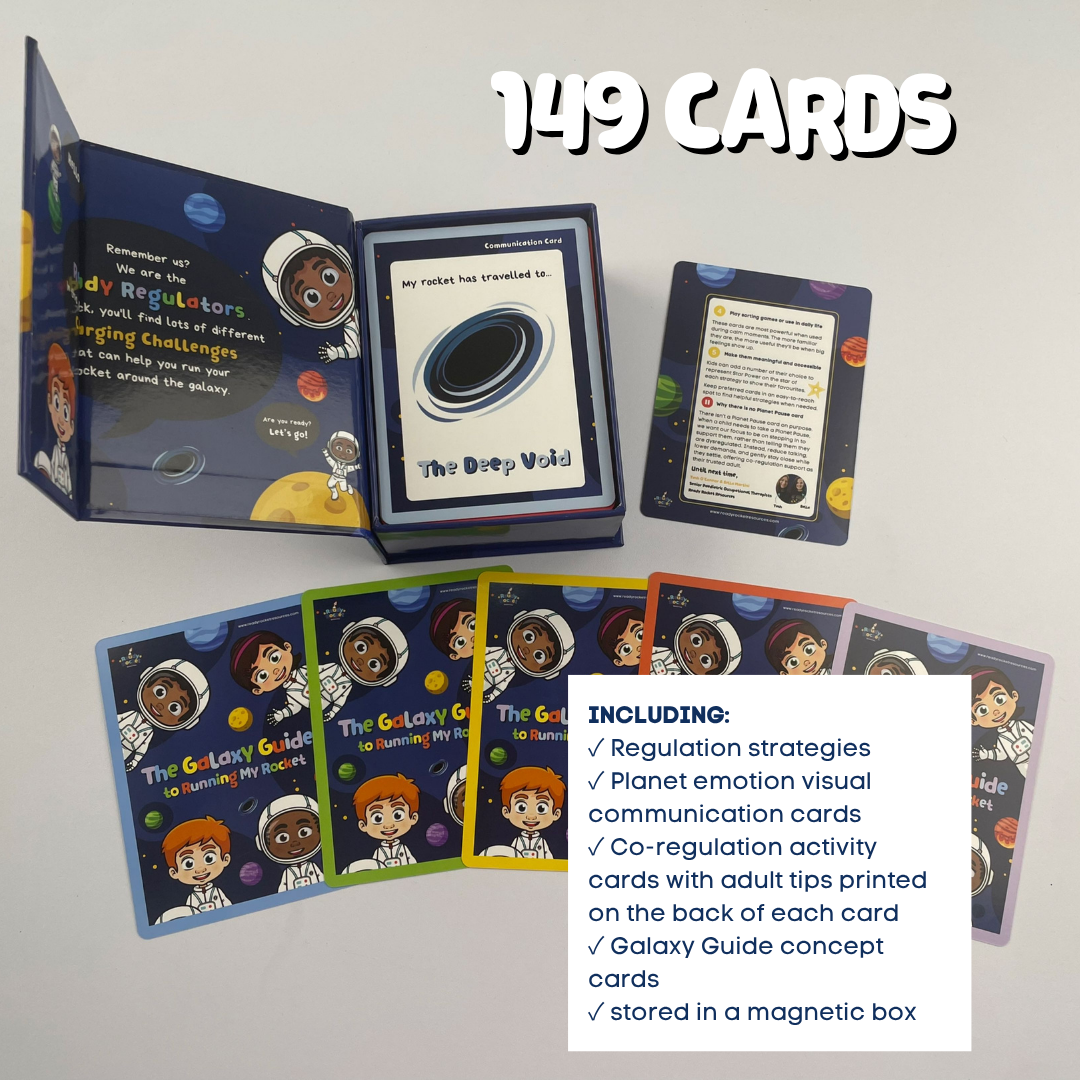 Ready Rocket Charging Challenges Flashcard Deck | Emotional Regulation Cards for Children | Ages 5-12