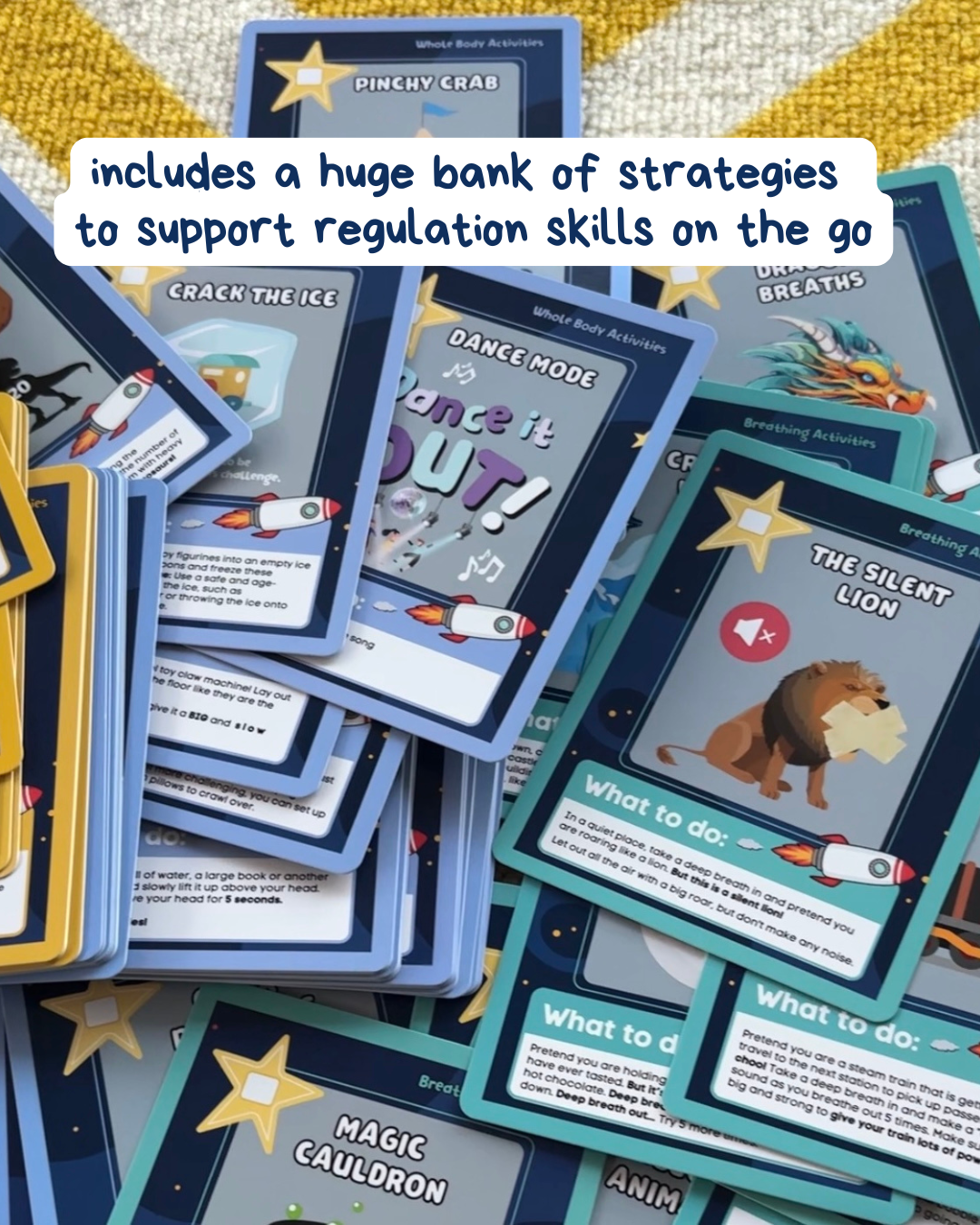 Ready Rocket Regulation Strategy Flashcard Deck | Emotional Regulation Cards for Children | Ages 5-12