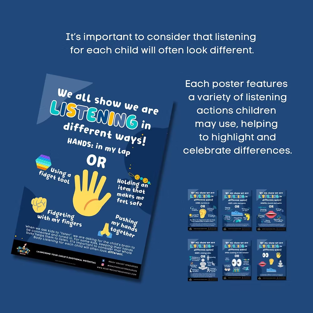 Neuroaffirming Inclusive Listening Poster Pack
