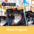Educational materials for a Kindy Ready Rocket School Learning Program with space-themed design and character on a rocket.